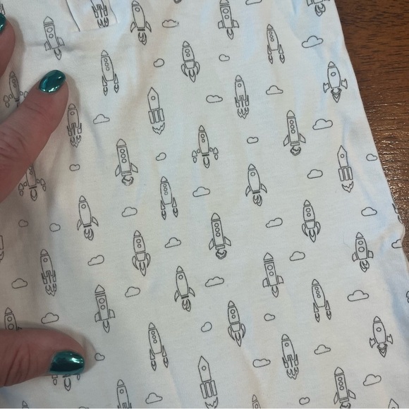 Feather baby white gray rocket one piece size 6-9 months 100% Pima cotton - Picture 3 of 6